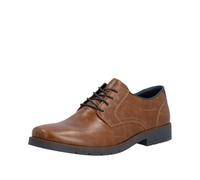 Schnürschuh RIEKER, Herren, Gr. 46, braun, Lederimitat, festlich, Schuhe Schnürschuh, Halbschuh, Business-Schnürer, Anzugschuh mit Blockabsatz (68574432-46) braun