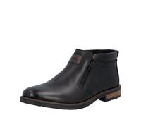 Stiefelette RIEKER, Herren, Gr. 46, schwarz, Glattleder, Schuhe Stiefelette, Reißverschluss-Stiefelette mit riekerTEX Ausstattung, schmale Form (19003161-46) schwarz