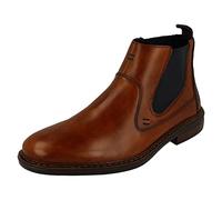 Rieker 17654-22 Toffee Chelsea-Stiefel für Herren, Leder, mit Reißverschluss, Braun, Braun, 47 EU