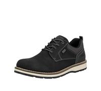 Schnürschuh RIEKER, Herren, Gr. 40, schwarz, Lederimitat, Textil, klassisch, Schuhe, Business Schnürer, Halbschuh, Casual Sneaker mit Innenreißverschluss (98072634-40) schwarz