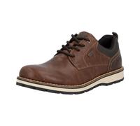 Schnürschuh RIEKER, Herren, Gr. 45, braun (dunkelbraun), Lederimitat, Textil, klassisch, Schuhe, Business Schnürer, Halbschuh, Casual Sneaker mit Innenreißverschluss (97475459-45) dunkelbraun