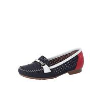 Rieker 40065-14 Damen Slipper Synthetik blau/rot/weiß blau/rot/weiß