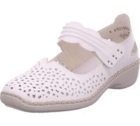 Rieker 41399-80, Damen Slipper in weiß - Gr. 39