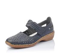 Rieker Ballerina 41399 – Damen, geschlossen – Blau – Größe 42 (EU 42 / UK 8)