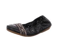 Rieker Damen Klassische Ballerinas 41466, Frauen Flats,Ballett-Schuhe,flach,Ausgehschuhe,Abendschuhe,Slip-ons,Pumps,schwarz Kombi (00),40 EU / 6.5 UK