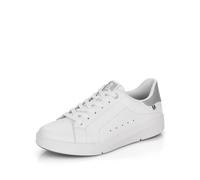 Rieker Sneaker R-RIEKER 41902-80 Damen Leder Weiß Größe 43 Schnürschuh sportlich