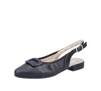 Slingsandale RIEKER, Damen, Gr. 38, schwarz, Lederimitat, unifarben, Schuhe, Sabot, Sommerschuh, Blockabsatz, mit verstellbarem Riemchen (30646821-38) schwarz