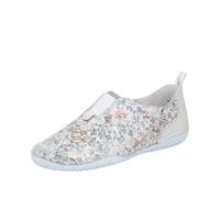 Slipper RIEKER, Gr. 37, weiß multi, Glattleder, Lederimitat, Schuhe Slipper, Slip-on Sneaker, Schlupfschuh, Halbschuh mit Gummizug (73690624-37)