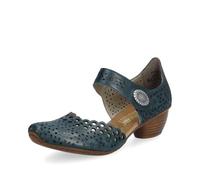 Rieker 43753-14 Pazifik Leather Womens Rip Tape Summer Shoes 42 Pazifik