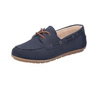 Bootsschuh RIEKER, Herren, Gr. 42, nachtblau, Lederimitat, unifarben, Schuhe Bootsschuh, Mokassin, Schnürschuh, Halbschuh mit weicher Innensohle (49543717-42) nachtblau