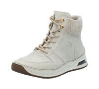 Rieker Damen Schnürstiefel 44555-60 crema/offwhite-metallic Größe 36