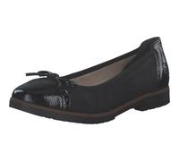 Ballerina RIEKER, Damen, Gr. 41, schwarz, Lederimitat, Lacklederimitat, unifarben, elegant, Schuhe, Loafer, Schlupfschuh, Flats, Slipper, Businessschuh mit Schleifchen (26062530-41) schwarz