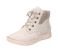 Rieker Damen Schnürstiefel Beige, Damen, Größe: 37, Material: Kunstleder/Textil