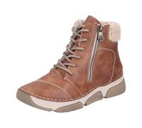 Schnürstiefelette RIEKER "Rieker Stiefelette Lederimitat/Textil", Damen, Gr. 40, braun (zimt), Lederimitat, Textil, casual, Schuhe (25657726-40) zimt