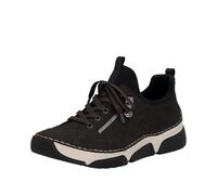 Slip-On Sneaker RIEKER, Damen, Gr. 42, braun (dunkelbraun), Lederimitat, Schuhe, Schlupfschuh, Halbschuh, Freizeitschuh mit weicher Innensohle (65510712-42) dunkelbraun