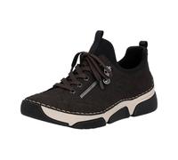 Slip-On Sneaker RIEKER, Damen, Gr. 38, braun (dunkelbraun), Lederimitat, Schuhe, Schlupfschuh, Halbschuh, Freizeitschuh mit weicher Innensohle (65510712-38) dunkelbraun