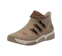 Rieker 45983-64 Beige - gefütterte Stiefelette - Damenschuhe Modische Stiefelette / Boots, Beige für Damen, beige, Größe 36 EU
