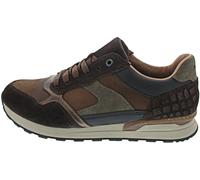 Sneaker RIEKER, Herren, Gr. 47, braun (braun, schwarz), Leder, Veloursleder, Schuhe Sneaker, Halbschuh, Schnürschuh, Freizeitsneaker mit weichem Schaftrand (95295623-47) braun, schwarz
