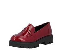 Loafer RIEKER, Damen, Gr. 37, rot, Lacklederimitat, glänzend, modisch, Schuhe, Slipper, Halbschuh, Schlupfschuh, Businessschuh in Lack-Optik (40547962-37) rot