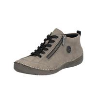 Rieker Damen Schnürschuhe 52514 – mit Strass, Komfort, grau, Größe 39 EU