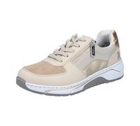 Rieker Sneaker 64138357 Damen Lederimitat Reißverschluss Beige Gr. 40