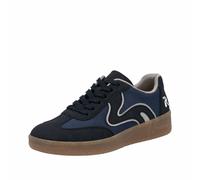 Plateausneaker RIEKER SPORT, Damen, Gr. 39, blau (jeansblau), Lederimitat, sportlich, Schuhe, Freizeitschuh, Halbschuh, Schnürschuh in veganer Verarbeitung (68774916-39) jeansblau