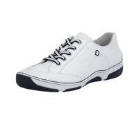 Rieker Damen Sneaker 55901 Schnürschuhe mit Strass Weiß Größe 40