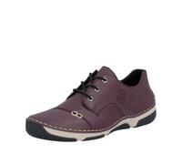 Sneaker RIEKER, Damen, Gr. 40, bordeaux, Lederimitat, Synthetik, Schuhe Sneaker, Schnürschuh, Halbschuh, Freizeitsneaker mit Label (71693101-40) bordeaux