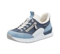 Rieker Slip-On Sneaker Damen – blau/weiß, Lederimitat/Textil, Gr. 41