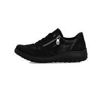 Rieker Keilsneaker 59501-00 Damen Schwarz Nubuklederimitat Reißverschluss Gr. 37
