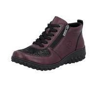 Rieker Damenschnürstiefel 59541-30 Brombeer/Black-Flower Größe 41