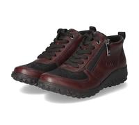 Sneakerboots RIEKER, Damen, Gr. 38, brombeere, schwarz, Lederimitat, sportlich, Schuhe, High Top Sneaker, Schnürboots, Stiefelette mit weichem Schaftrand (74403328-38) brombeere, schwarz
