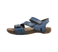 Rieker Damen Klassische Sandalen 61402, Frauen Sandalen,Sommerschuhe,Freizeitschuhe,offene Schuhe,Strandschuhe,blau (12),39 EU / 6 UK