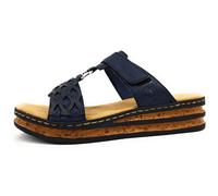 Rieker Damen Klassische Sandalen 629K9, Frauen Sandalen,Sommerschuhe,Freizeitschuhe,offene Schuhe,Strandschuhe,blau (14),41 EU / 7.5 UK
