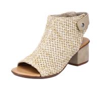 Sandalette RIEKER Gr. 39, beige (sand) Damen Schuhe Schaftsandale Sandalette Schaftsandaletten in modischer Flecht-Optik (64227045-39)