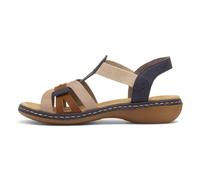 Rieker 65918 Wandersandalen mit elastischen Riemen, Weiß, Pacific Multi, 37 EU