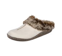 Rieker Hausschuhe 66390-60 (Leder-Sohle) beige/grau Damen, Größe Euro (US) 41 (10)