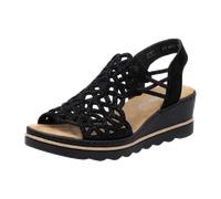 Rieker Damen 67465 Keilsandaletten, Schwarz, 39 EU