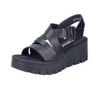 Rieker Damen Sandalen 68063-00 Klassisch Schwarz Gr. 41 EU