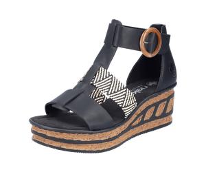 Rieker 6818200 681 für Damen, schwarz, Größe 38 EU