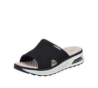Pantolette RIEKER, Damen, Gr. 36, schwarz, Textil, unifarben, casual, Schuhe, Sommerschuh, Hausschuh, Schlappen, Keilabsatz, in veganer Verarbeitung (10044268-36) schwarz