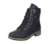 Rieker Damen Schnürstiefeletten 72221, Frauen Stiefeletten,halbstiefel,Kurzstiefel,uebergangsschuhe,uebergangsstiefel,schwarz (00),37 EU / 4 UK