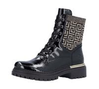 Schnürboots RIEKER Gr. 41, goldfarben (schwarz, goldfarben) Damen Schuhe (69998543-41) schwarz, goldfarben