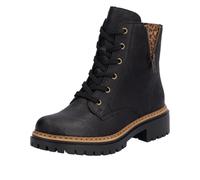 Rieker Damenschuhe Schnürstiefel schwarz/leo-nuss schwarz/leo-nuss - Gr. - 41