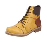 Rieker Schnürstiefelette 73522-68 Lederimitat Blockabsatz Damen Gr. 42 ockergelb