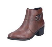 Stiefelette RIEKER, Damen, Gr. 43, braun, Lederimitat, Schuhe Stiefelette, Ankleboots, Blockabsatz, mit Innenreißverschluss (21514205-43) braun