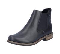 Chelseaboots RIEKER, Damen, Gr. 39, schwarz, Elastischer Einsatz, Lederimitat, unifarben, Basic, Schuhe, Stiefelette, Boots, Blockabsatz, mit elastischem Einsatz (93498067-39) schwarz
