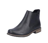 Chelseaboots RIEKER, Damen, Gr. 40, schwarz, Elastischer Einsatz, Lederimitat, unifarben, Basic, Schuhe, Stiefelette, Boots, Blockabsatz, mit elastischem Einsatz (93498067-40) schwarz
