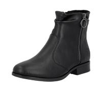 Stiefelette RIEKER, Damen, Gr. 41, schwarz, Lederimitat, unifarben, elegant, Schuhe, Boots, Blockabsatz, mit Innenreißverschluss (83324628-41) schwarz