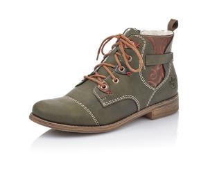 Rieker 77443-54 forest/brandy/navy/wine/brown Schnürstiefel HW 19/20 für Damen, grün, Größe 37 EU